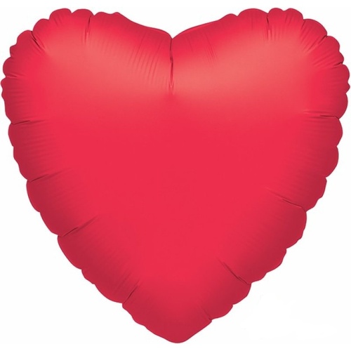 Valentine's Day Jumbo Heart Shaped Metallic Red Foil Balloon