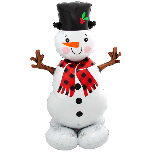 Christmas Snowman Air Fill AirLoonz Foil Balloon