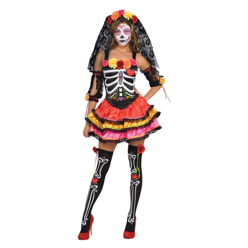 Halloween Day of the Dead Senorita Costume Women's Size 10-12