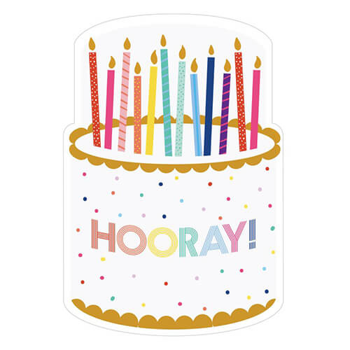 Rainbow Birthday Cake Shaped Paper Plates 21cm 8pk