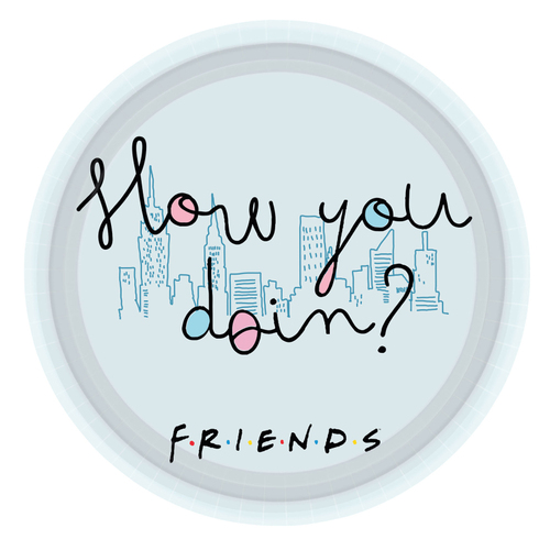 Friends Paper Dinner Plates 8 Pack