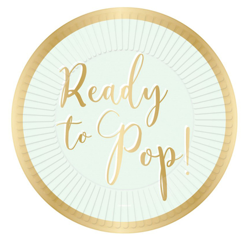 Baby Shower Ready To Pop Paper Dinner Plates 8 Pack