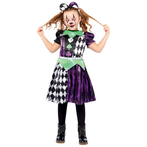 Jester Girl 8-10 Years Halloween Costume 
