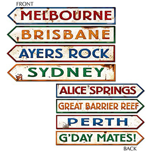 Australia Day Street Signs Cutouts 4 Pack
