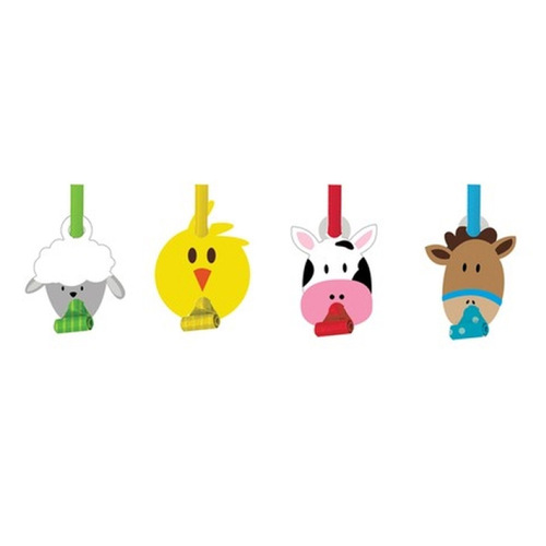 Farmhouse Barnyard Fun Blowouts with Medallions 8 Pack
