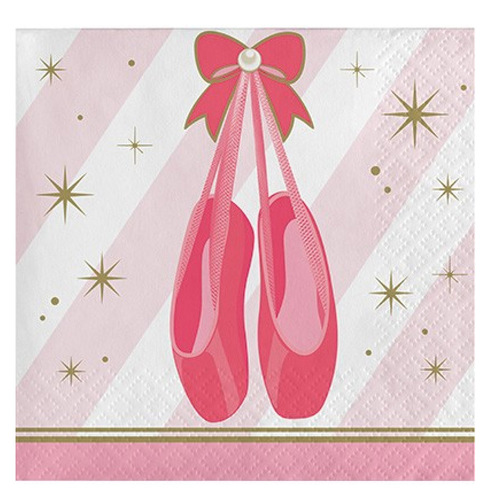 Ballerina Twinkle Toes Beverage Napkins 16 Pack