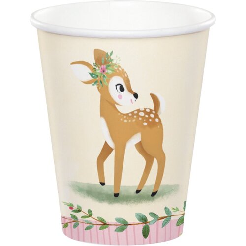 Deer Little One Paper Cups 8 Pack