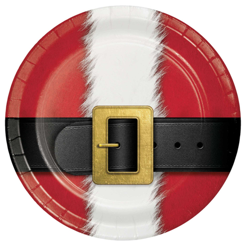 Christmas Santa's Suit Paper Dinner Plates 8 Pack