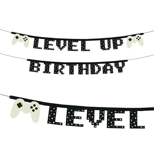 Gamer Level Up Birthday Banner