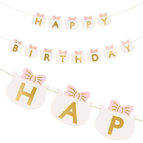 Kitty Cat Happy Birthday Banner