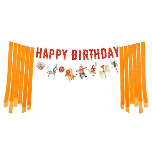Circus Happy Birthday Banner