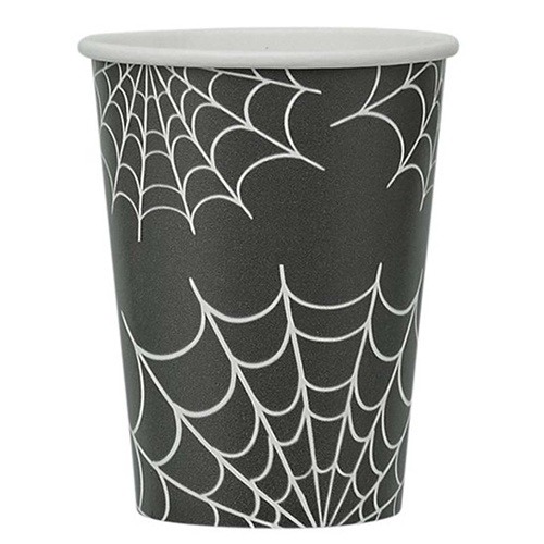 Halloween Cobweb Paper Cups 8 Pack