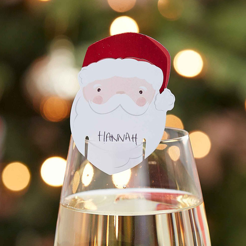 Christmas Merry Everything Santa Drink Toppers 12 Pack