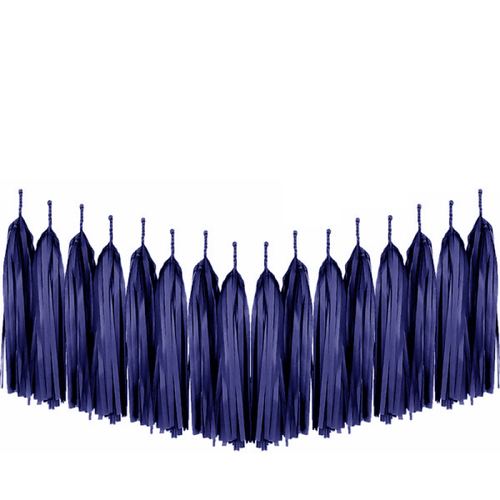 Tassel Tissue Paper Garland Dark Blue