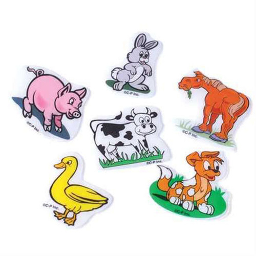 Farm Animals Puffy Stickers 6 Pack