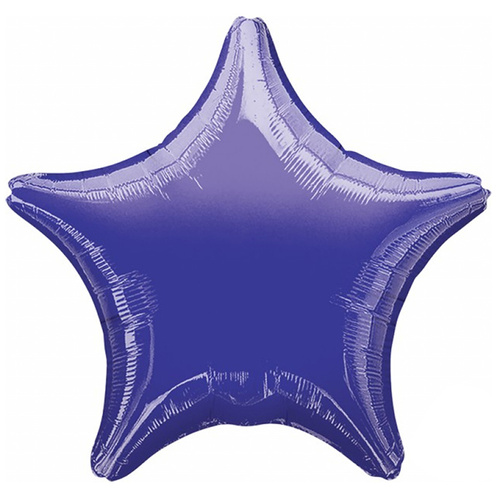 Purple Star Shaped Balloon Metallic Standard Foil 