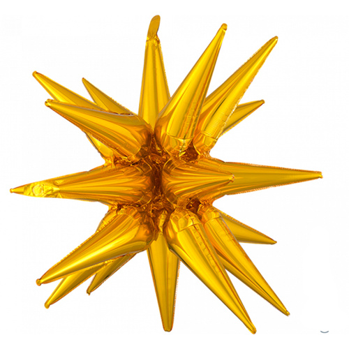 Large Magic Gold Star SuperShape 3-D Multi-Balloon 