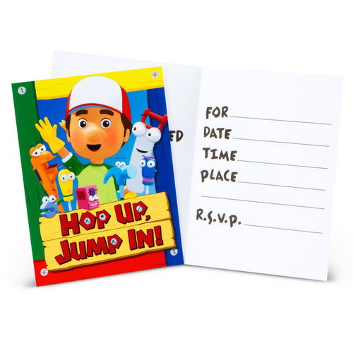 Handy Manny Invitations Invites 8 pk