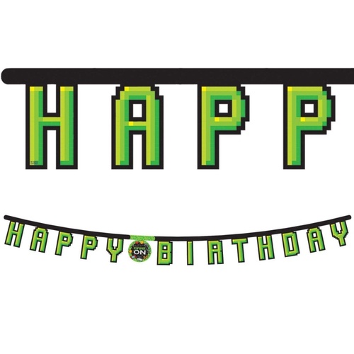 Game On Party Supplies Happy Birthday Jointed Banner