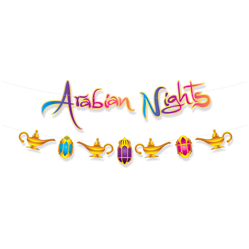 Arabian Nights Streamer Set Hanging Decoration 2 Streamers in 1