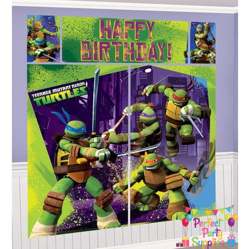 TMNT Teenage Mutant Ninja Turtles Scene Setter Backdrop Decoration