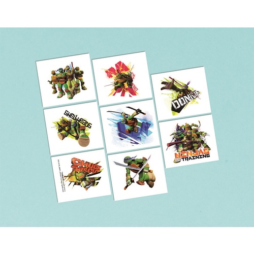 TMNT Teenage Mutant Ninja Turtles Temporary Tattoos 1 Perforated sheet containing 8 Tattoos