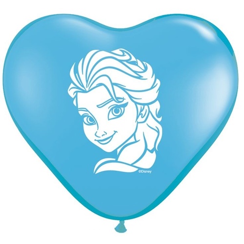 Frozen Party Supplies - Anna & Elsa 2 Pack Heart Shaped Mini Balloons [Size or Type: Elsa 2 Pack Blue Balloons]