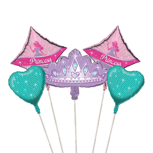 Princess Party Supplies Balloon Cluster 5 Balloons!