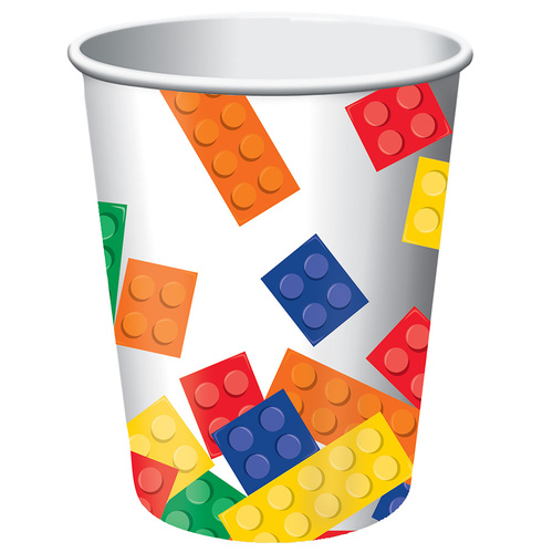 Building Block Party Supplies Cups 8 Pack
