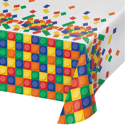 Building Block Party Supplies Plastic Table Cover