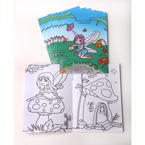 Fairies and Gnomes Colouring Books 8 Pack