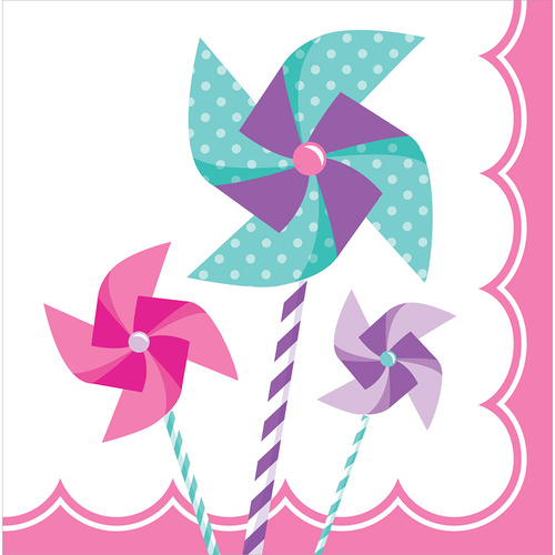 Turning One Party Supplies - Girl Lunch Napkin