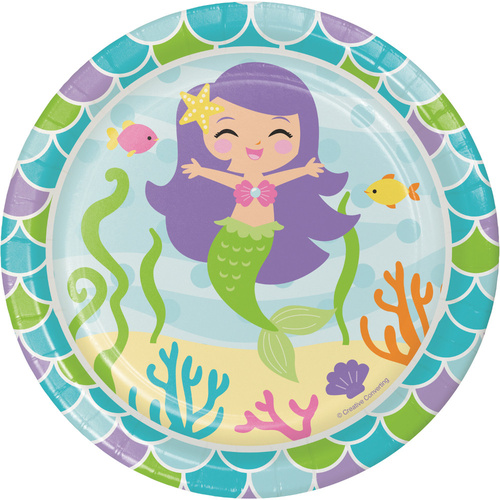 Mermaid Friends Lunch Plates 8 Pack