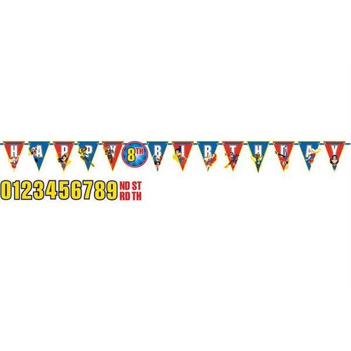 Super Hero Girl Happy Birthday Banner