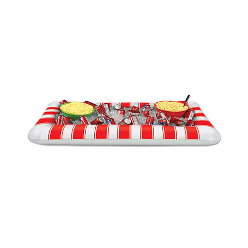 Circus Red & White Striped Buffet Inflatable Drinks Cooler