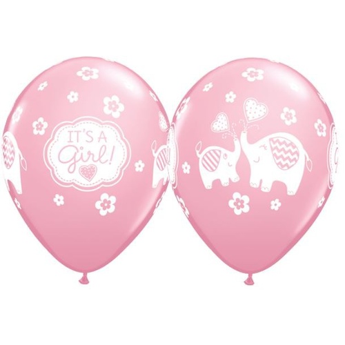 It's a Girl Elephant 28cm Balloon