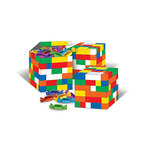 Building Block Party Supplies Favour Boxes 3 Pack