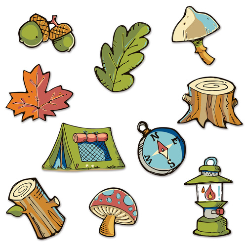 Woodland Friends Party Supplies - Mini Cutouts Decorations 10 pack