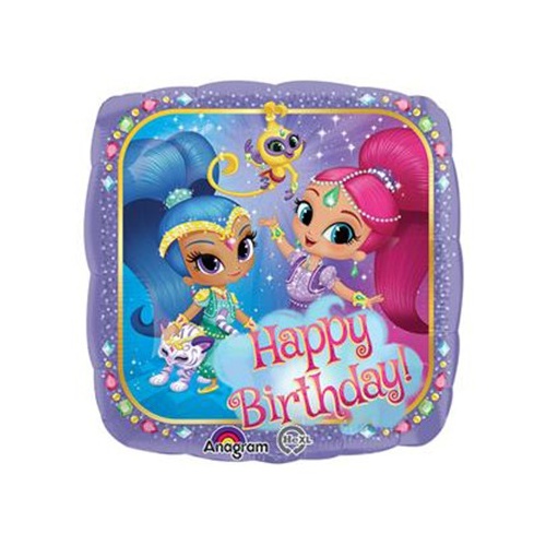 Shimmer and Shine Party Supplies Foil Happy Birthday Balloon
