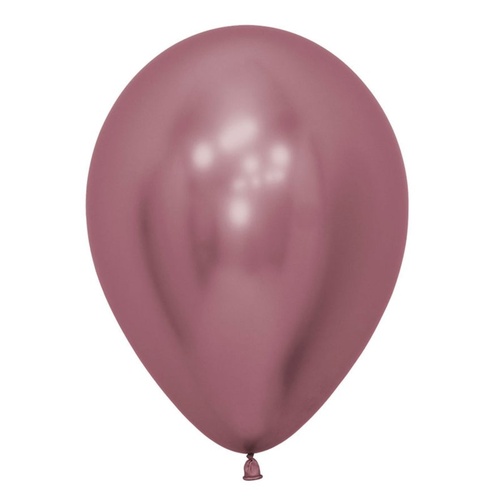 Pink Metallic Reflex Latex Balloons 12 Pack