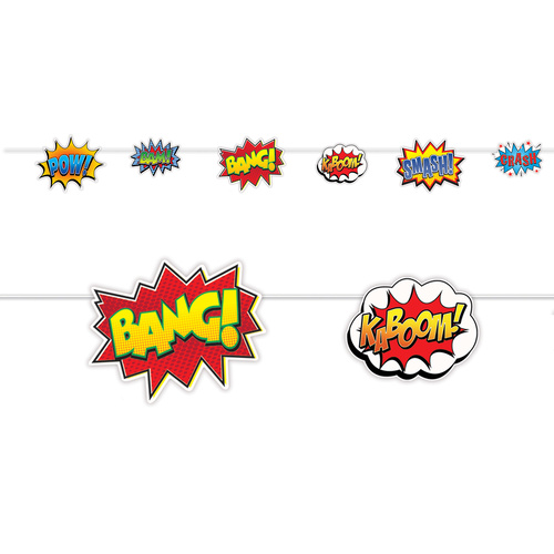 Hero Party Supplies - Action Signs Streamer