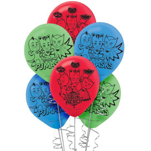PJ Masks Party Supplies Latex Balloons 6 pack 