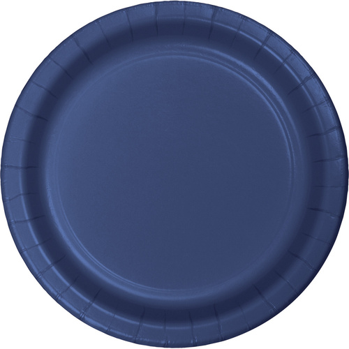 Navy Blue Party Supplies Paper Lunch Plates x 24 Pack