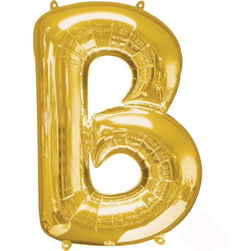 Letter B Large Gold Foil Balloon 86cm Approx
