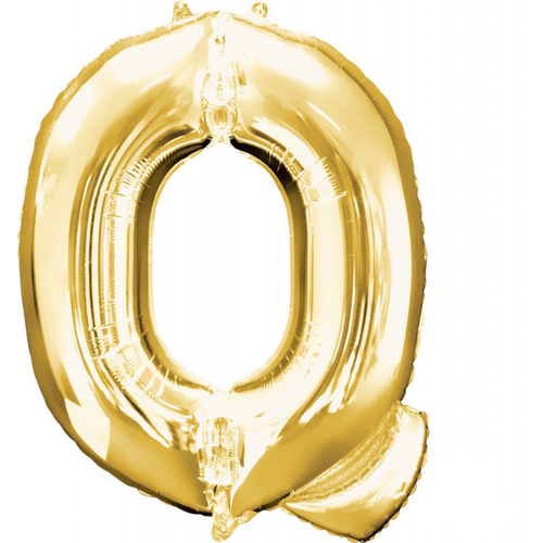 Letter Q Large Gold Foil Balloon 86cm Approx