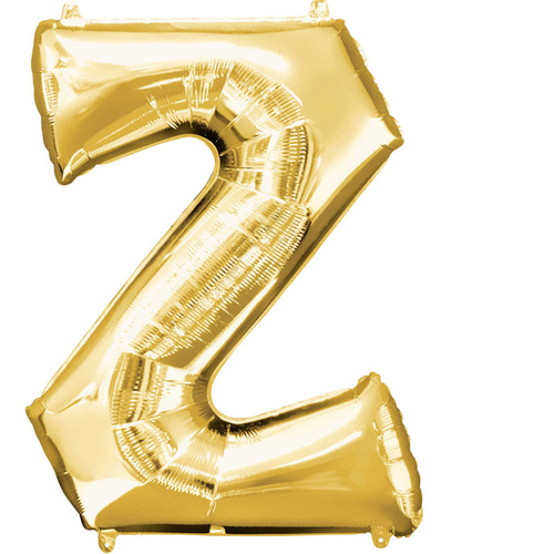 Letter Z Large Gold Foil Balloon 86cm Approx
