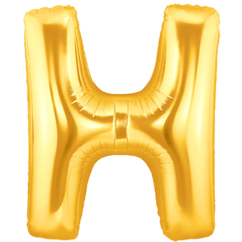 Letter H large Gold Foil Balloon 100cm