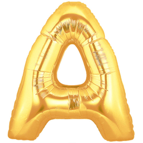 Letter A large Gold Foil Balloon 100cm