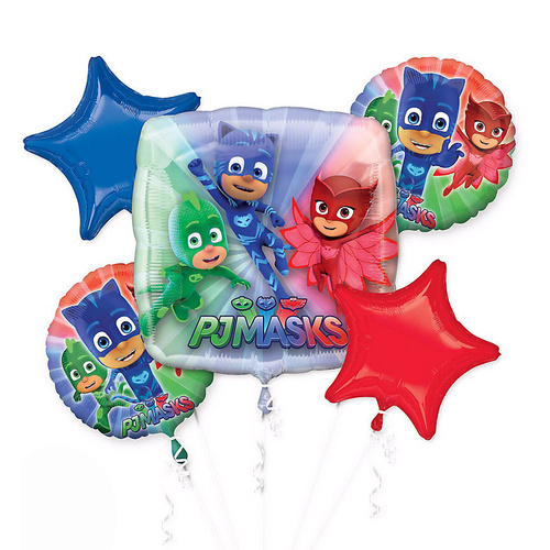 PJ Masks Party Supplies 5 Pack Foil Balloon Bouquet 