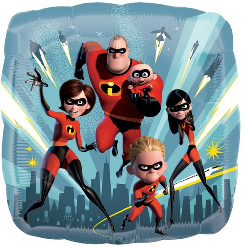 Incredibles 2 Party Supplies - Group Design Square Foil Balloon